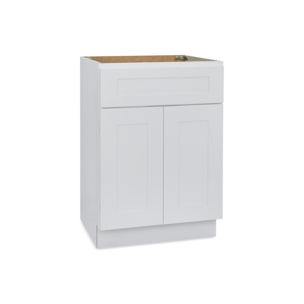 Alternative view of Vanity sink base - Double door, single false drawer